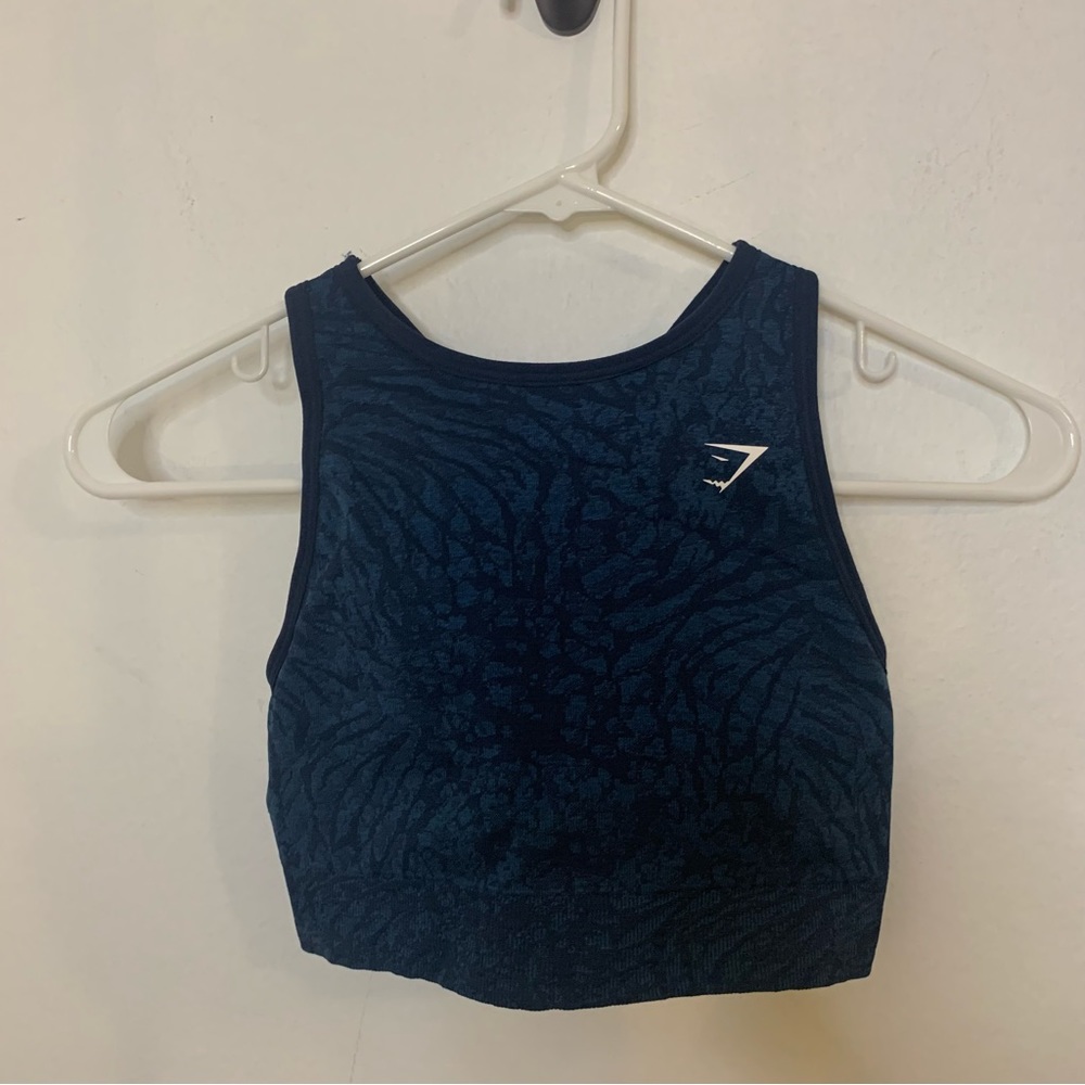 Gymshark Adapt Seamless Wild Navy Animal Print Sports Bra small